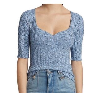 Veronica Beard Lipa Pullover in Blue Multi